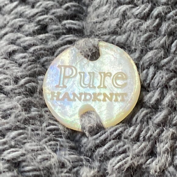 PURE Handknit Cotton Short Sleeve Cardigan - Picture 8 of 9